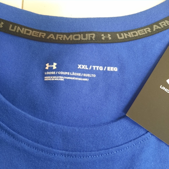 NWT Under Armour HOVR T-shirt Men's XXL Blue Formula 1 Racing Hoops Finish Line - Picture 5 of 11